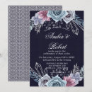 Search for navy blue and dusty rose wedding invitations Pink