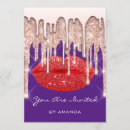 Search for red lips invitations Girly