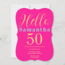 Search for hot pink 50th birthday invitations Fiftieth