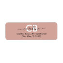 Search for pink and peach return address labels Elegant