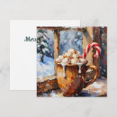 Search for marshmallow hot chocolate christmas cards Candy cane