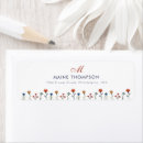 Search for modern flowers return address labels Minimalist