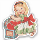 Search for vintage valentines for kids stickers Girl