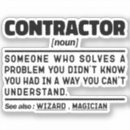 Search for funny construction stickers Builder