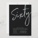 Search for black and silver 60th invitations Sixty