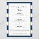 Search for navy blue wedding menus Blue and white