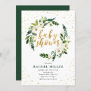 Search for watercolor greenery baby shower invitations Foliage