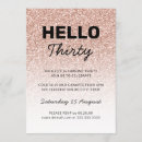 Search for pink and gold 30th birthday invitations Sparkle