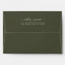 Search for olive green wedding envelopes Return address