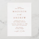Search for gold lettering wedding invitations Minimalist
