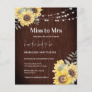 Search for wooden bridal shower invitations Sunflower