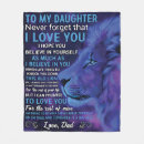 Search for daddys girl blankets For her
