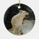 Search for white wolf christmas tree decorations Nature