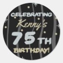 Search for 75th birthday party stickers Black