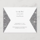 Search for glitter save the date postcards White