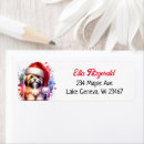Search for dog breed return address labels Watercolor