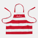 Search for red striped aprons For kids