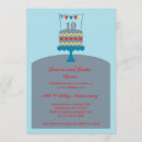 Search for anniversary cake invitations Silver