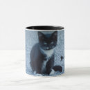Search for black and white tuxedo cat mugs Animal