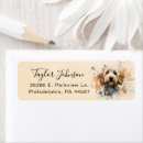 Search for cockapoo return address labels Watercolor
