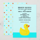 Search for yellow duck baby shower invitations Funny
