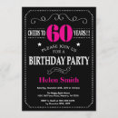 Search for chalkboard 60th birthday invitations Cheers to 60 years