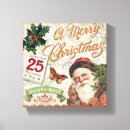 Search for vintage santa claus canvas prints Green
