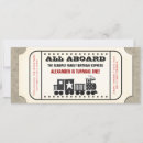 Search for train ticket birthday invitations Party