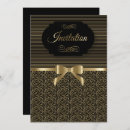 Search for black tie event birthday invitations Damask