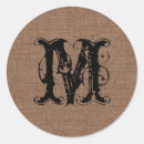 Search for burlap monogram stickers Country