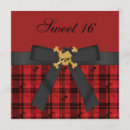Search for red black sweet 16 invitations Gothic
