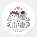 Search for cat wedding stickers Modern