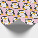 Search for pink penguin wrapping paper Cute