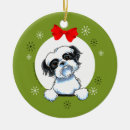 Search for shih tzu christmas tree decorations Cute