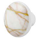 Search for white marble knobs and pulls Gold