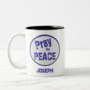 Search for pray for peace mugs Blue