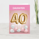 Search for daughter 40th birthday cards Daughter in law
