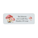 Search for mushroom return address labels Enchanted