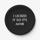 Search for funny birthday plates Black and white