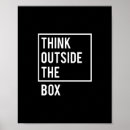 Search for think outside the box posters Black