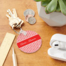 Search for red dot key rings Red and white