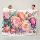 Search for pink peony blankets Botanical