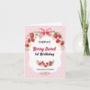 Search for sweet 1st birthday invitations Strawberries