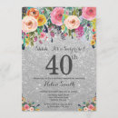 Search for silver 40th birthday invitations Adult birthday party