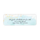 Search for blue and gold return address labels Watercolor