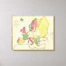 Search for europe map canvas prints Coloured