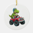 Search for dinosaur christmas tree decorations Red