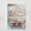 Search for princess crown baby shower invitations Vintage