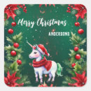 Search for unicorn christmas stickers Xmas