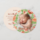 Search for flower square birth announcement cards Floral